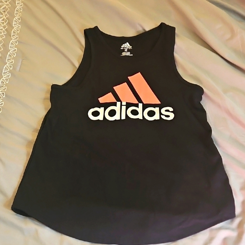 Large (14)‎ Adidas Black and Pink Tank Top